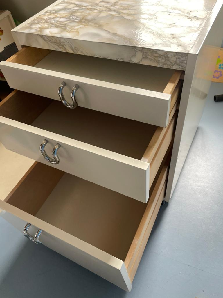 Ladekastje op wielen, Huis en Inrichting, Kasten | Ladekasten, Ophalen, Gebruikt, 50 tot 100 cm, 3 of 4 laden