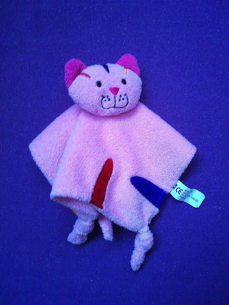 UNI TOYS Knuffeldoekje POES. ROZE **Nieuw**, Overige merken, Nieuw, Ophalen of Verzenden, Met label