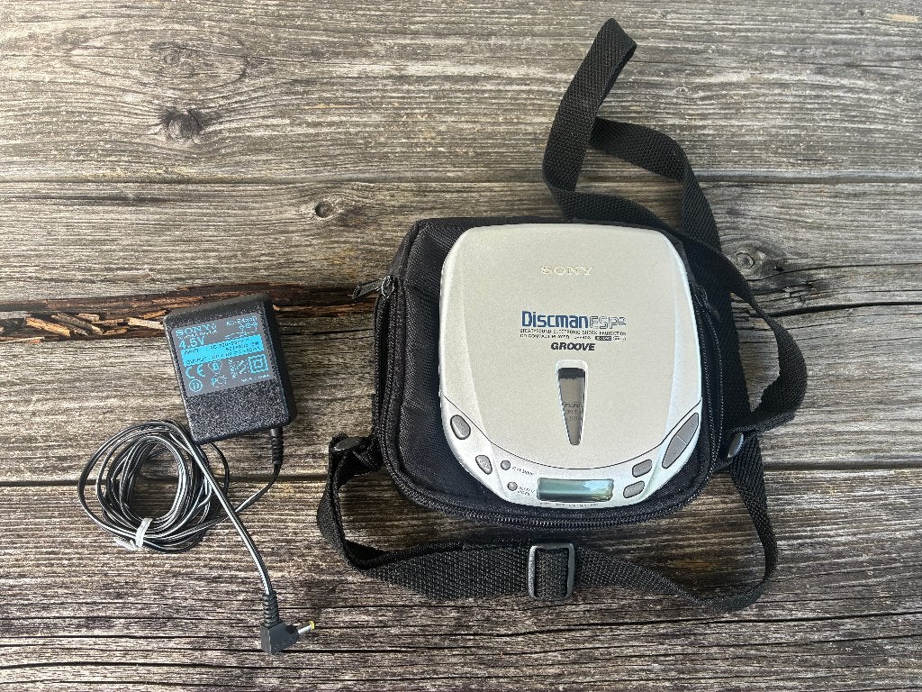 Sony Discman D-E403, ESP2, Groove, tas en originele adapter, Ophalen, Discman