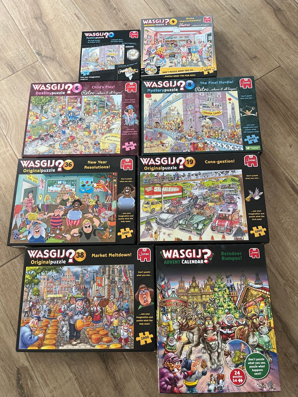 Wasgij Puzzels - Diverse Collectie (7 stuks), Ophalen of Verzenden, 500 t/m 1500 stukjes, Zo goed als nieuw, Legpuzzel