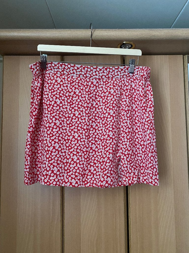Rood met witte bloemetjes rokje Costes, Maat 46/48 (XL) of groter, Ophalen of Verzenden, Zo goed als nieuw, Costes