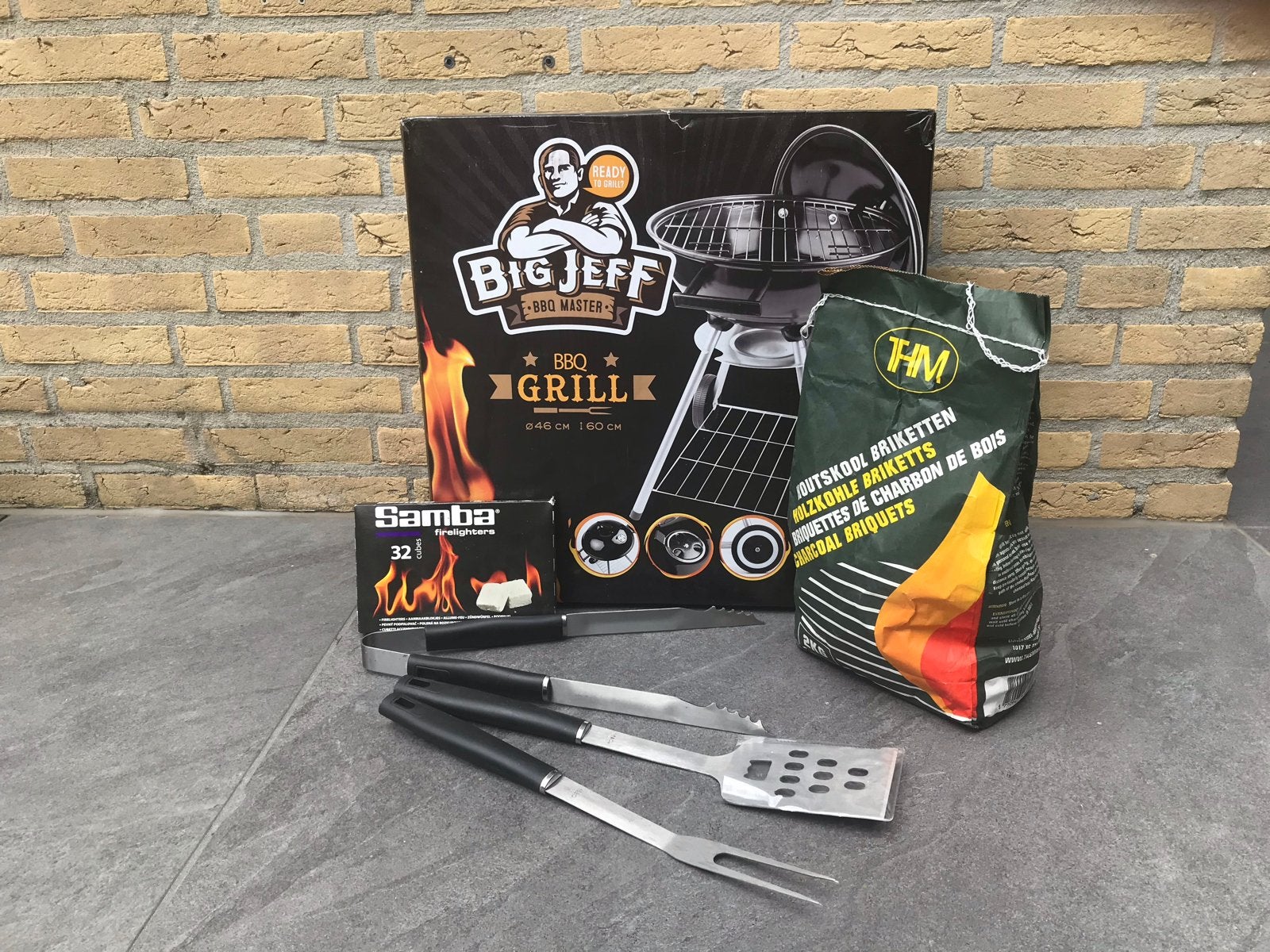 Big Jeff BBQ Grill Master set - Nieuw in doos!, Tuin en Terras, Ophalen, Nieuw