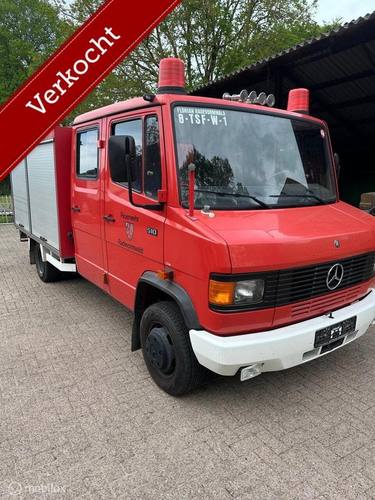 Mercedes 510 doka brandweer 1996 benzine sper 6 pers top, Auto's, Mercedes-Benz, Gebruikt, Overige modellen, Bedrijf, Achterwielaandrijving