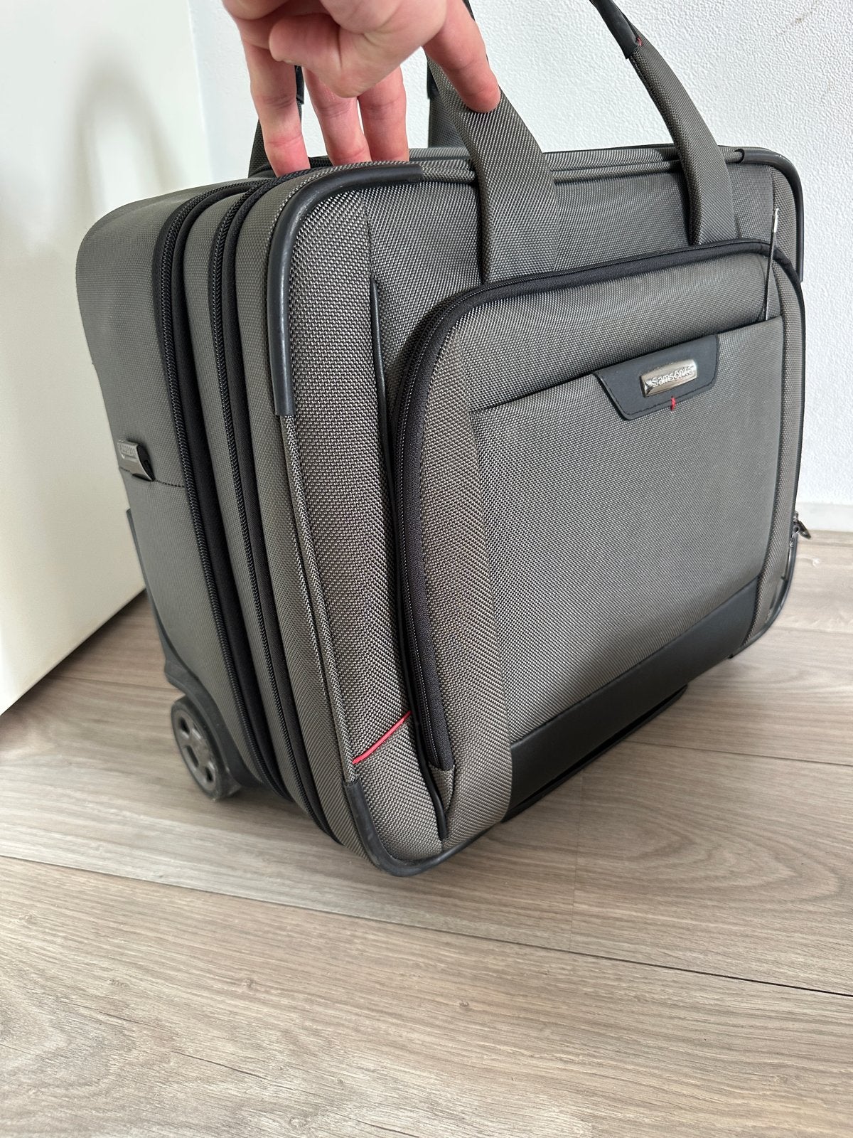 Samsonite Pro-DLX 3 Laptoptas op Wielen - Grijs, 40 tot 60 cm, Gebruikt, 20 tot 30 cm, Ophalen of Verzenden