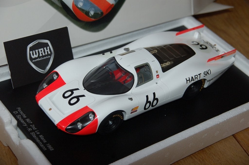 1:18 PORSCHE 907 2ND LEMANS 1968 #66 SPARK 18S120 WRH, Verzenden, Zo goed als nieuw, Auto, Overige merken