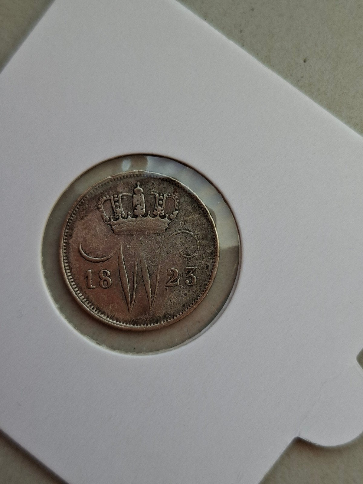 10 cent 1823 b zeldzaam! R! Willem 1, Zilver, Ophalen of Verzenden, 10 cent, Koning Willem I