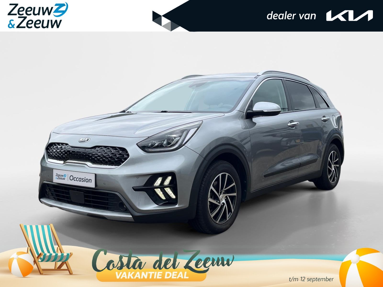 Kia Niro 1.6 GDi Hybrid DynamicPlusLine | Keyless | Lederen, 12 maanden, Gebruikt, Euro 6, 1390 kg