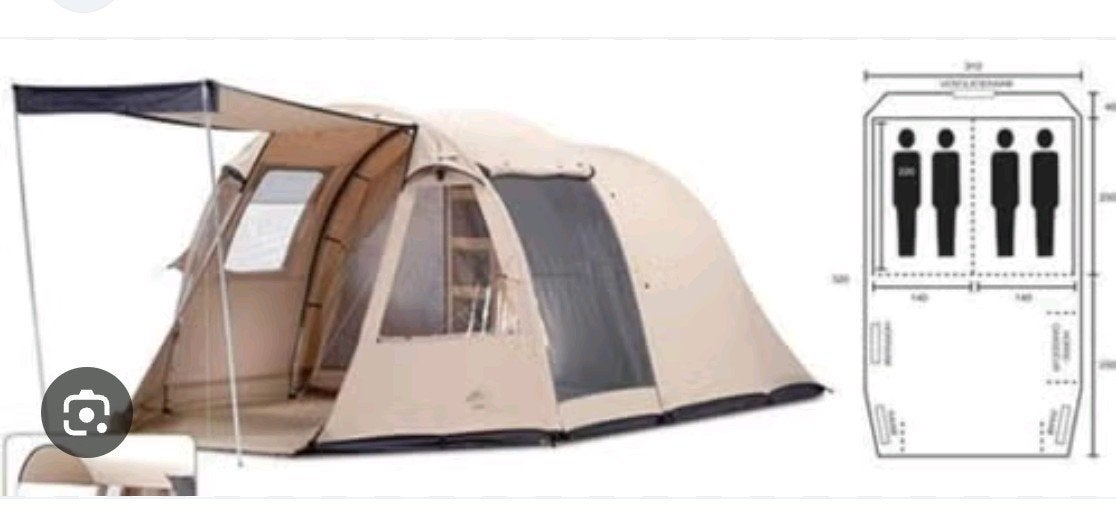 Bardani Salerno prestige tunneltent 4p, Ophalen, Gebruikt, Tot en met 4