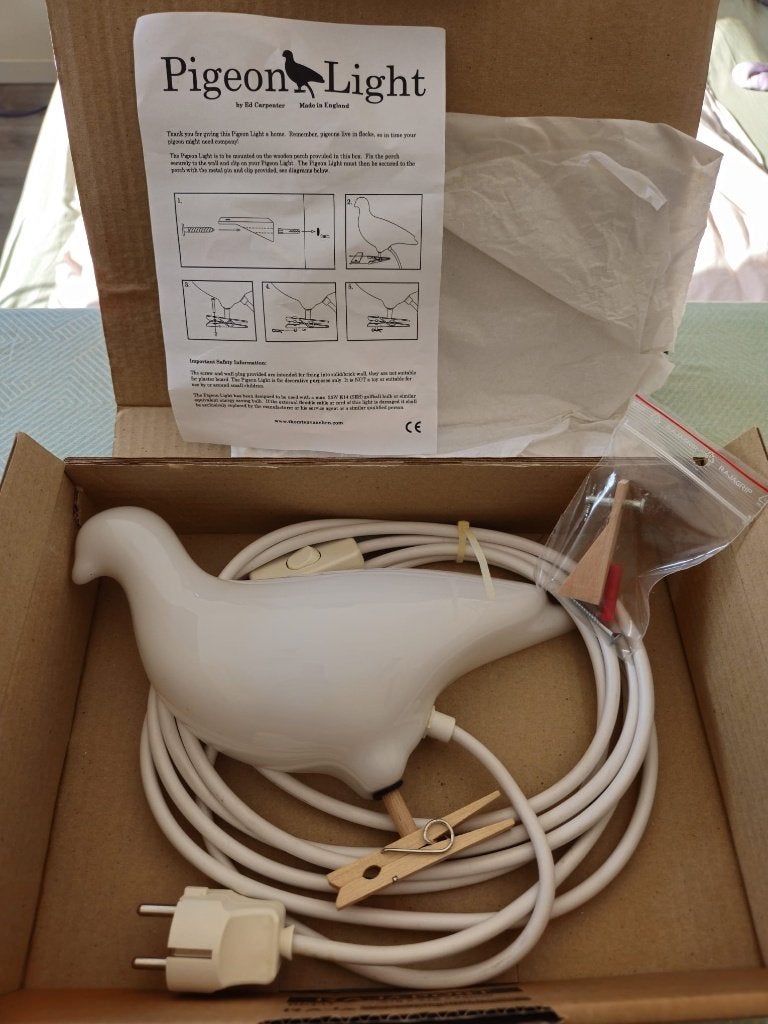 Pigeon Light Wandlamp (Design: Ed Carpenter), Kunststof, Met schakelaar, E14 (klein), Nieuw