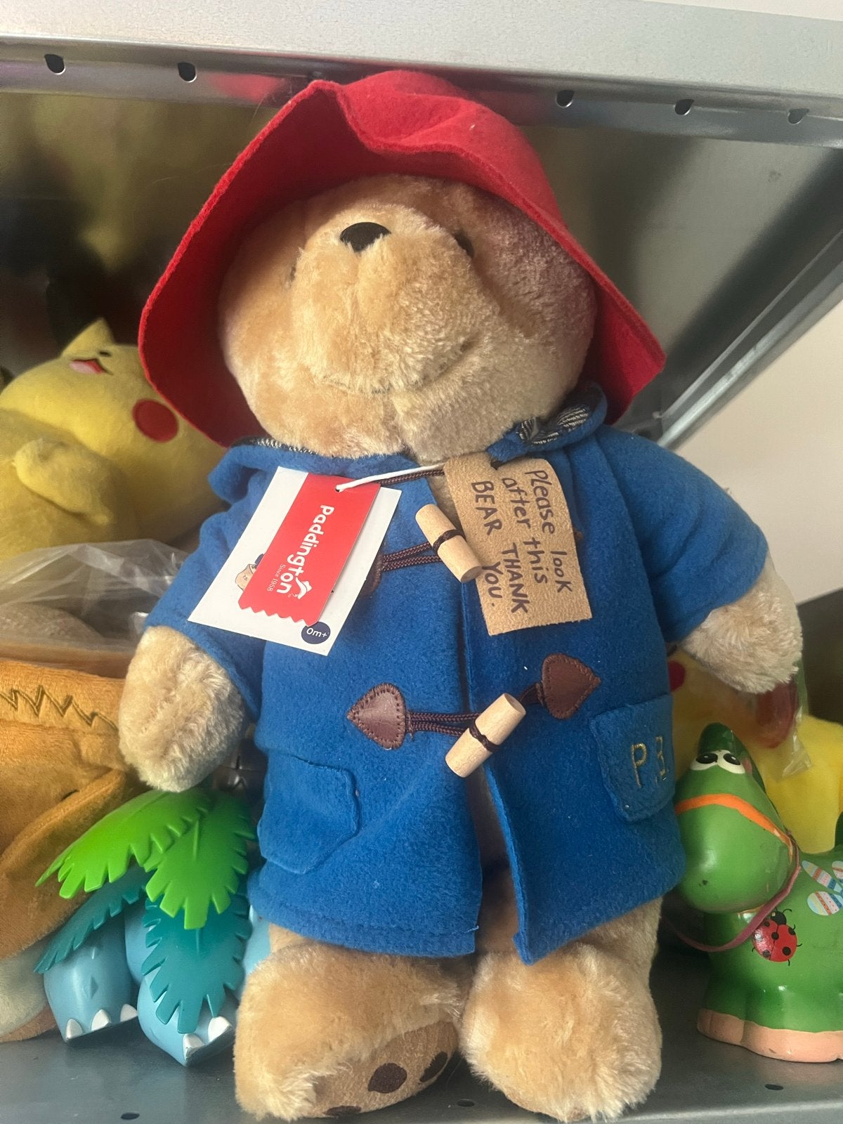 Paddington Beer Knuffel met Rode Hoed en Blauwe Jas, Overige merken, Overige karakters, Beer, Ophalen of Verzenden