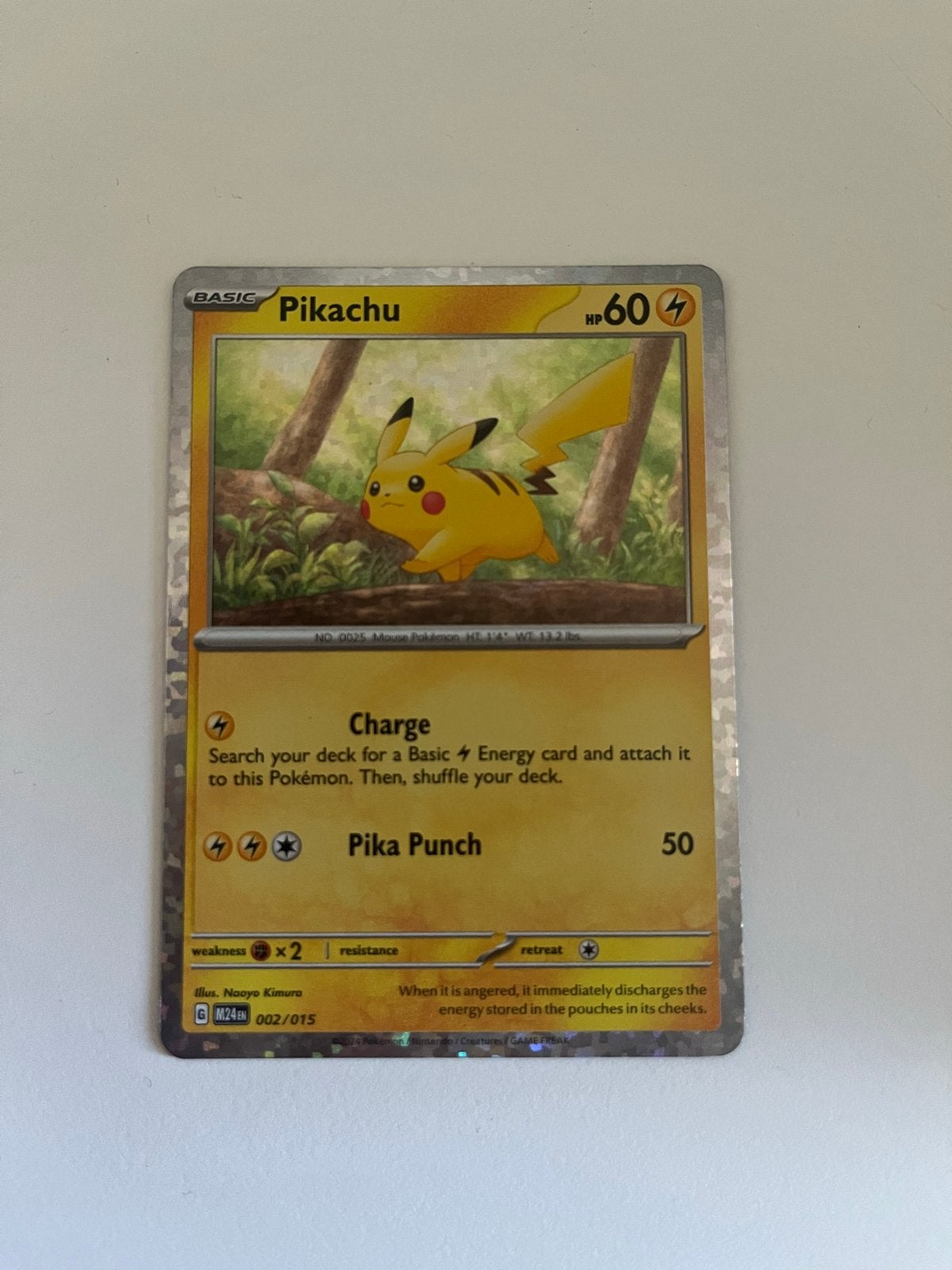 pikachu pokemon card 002/015 [McDonalds Promos 2024] Is this Pikachu card an