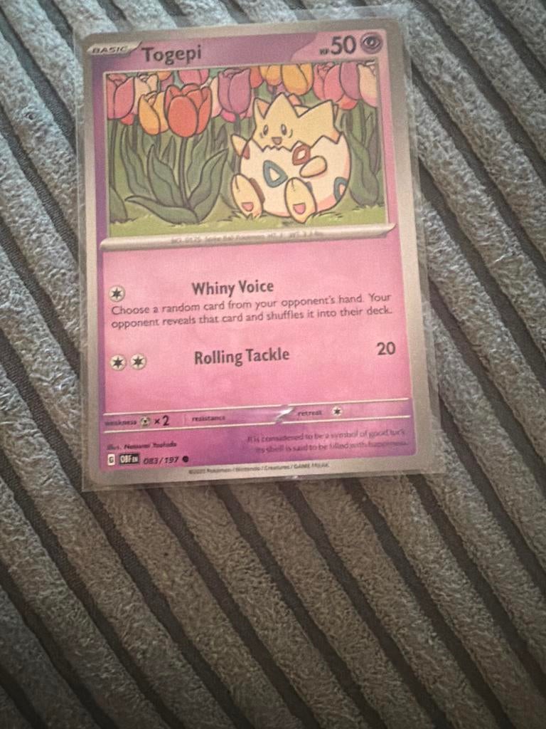 Pokémon Kaart Togepi 083/197 Basic 50 HP, Ophalen of Verzenden, Zo goed als nieuw, Losse kaart