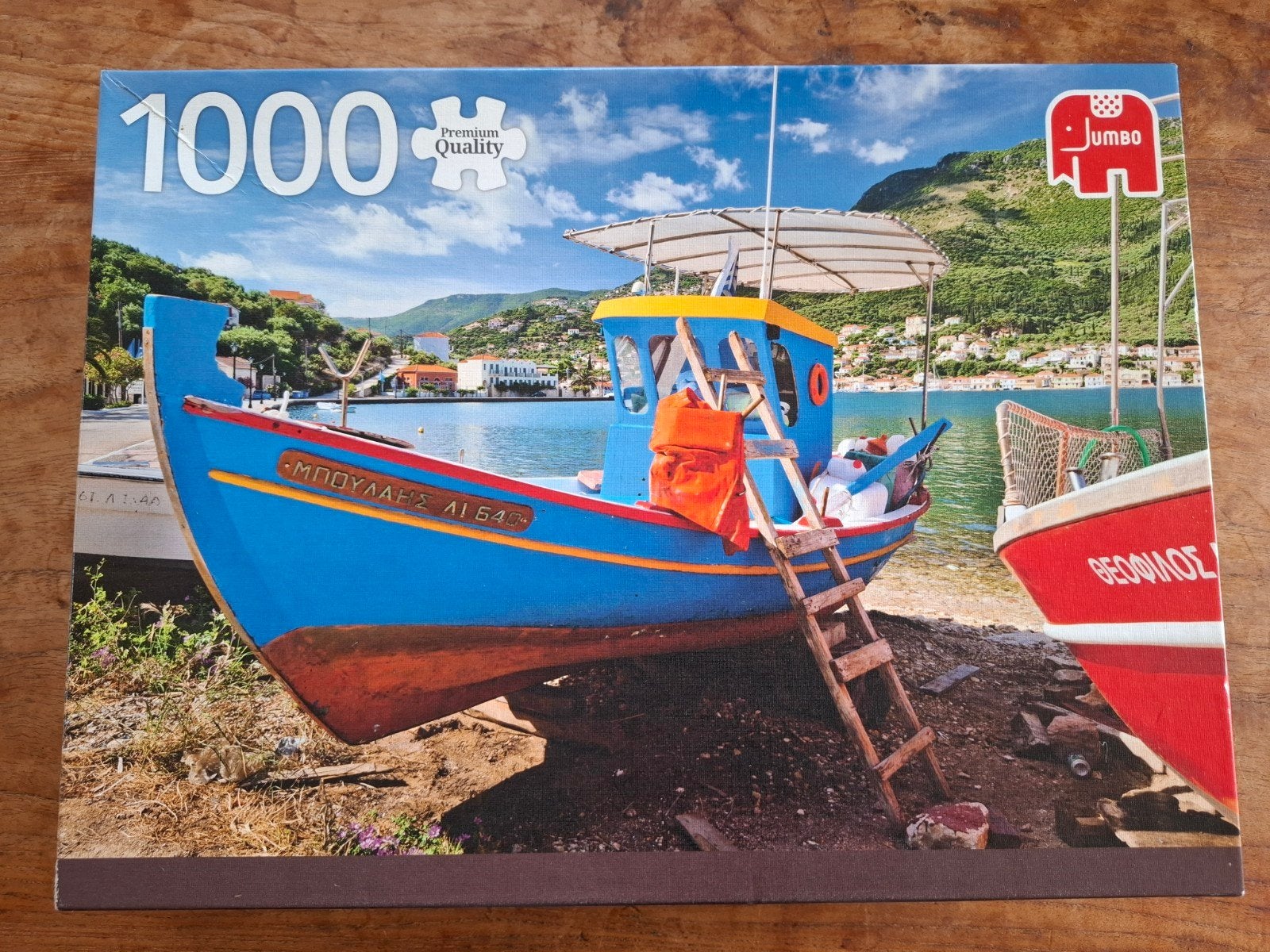 Jumbo Legpuzzel 1000 stukjes - Grieks meer, Ophalen of Verzenden, 500 t/m 1500 stukjes, Zo goed als nieuw, Legpuzzel