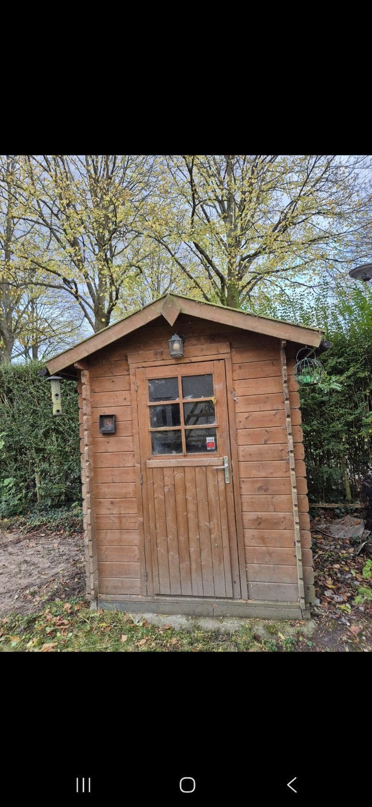 leuk klein blokhutje/tuinhuisje 190x250, Tuin en Terras, Tuinhuizen, Ophalen, Gebruikt, Hout, Blokhut