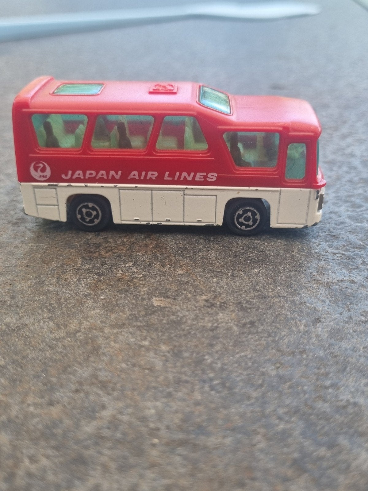 Majorette Minibus Japan Air Lines - Vintage Speelgoedbus (d3, Ophalen of Verzenden, Gebruikt, Bus of Vrachtwagen, Majorette
