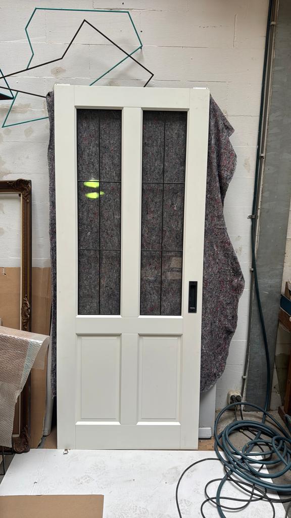 nieuwe schuif / deuren 2290 x 930 x 38, Doe-het-zelf en Verbouw, Ophalen, 215 cm of meer, Binnendeur, Glas