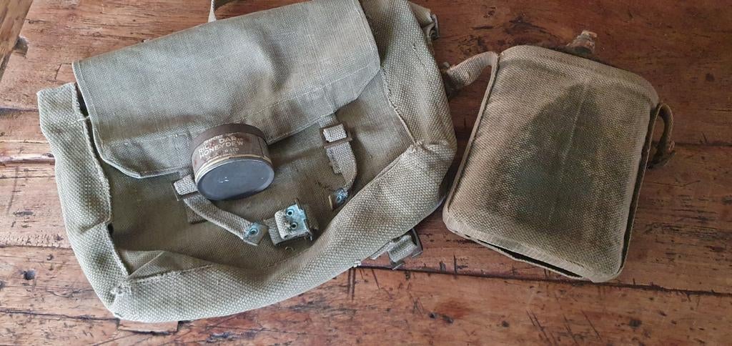 WO2 Engelse tas 1942 veldfles waterfles honeydew blikje, Ophalen of Verzenden, Engeland, Overige typen