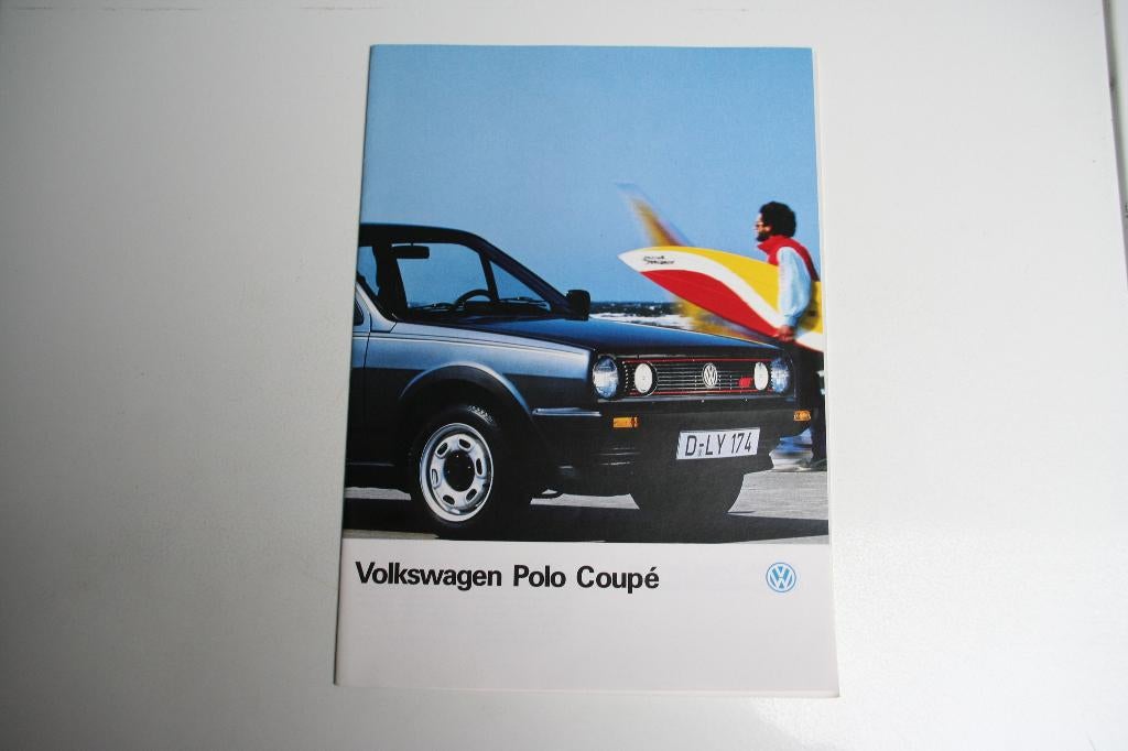 Folder Volkswagen Polo Coupe + techn.specific.t(01-1987) (37, Ophalen of Verzenden, Nieuw, Volkswagen