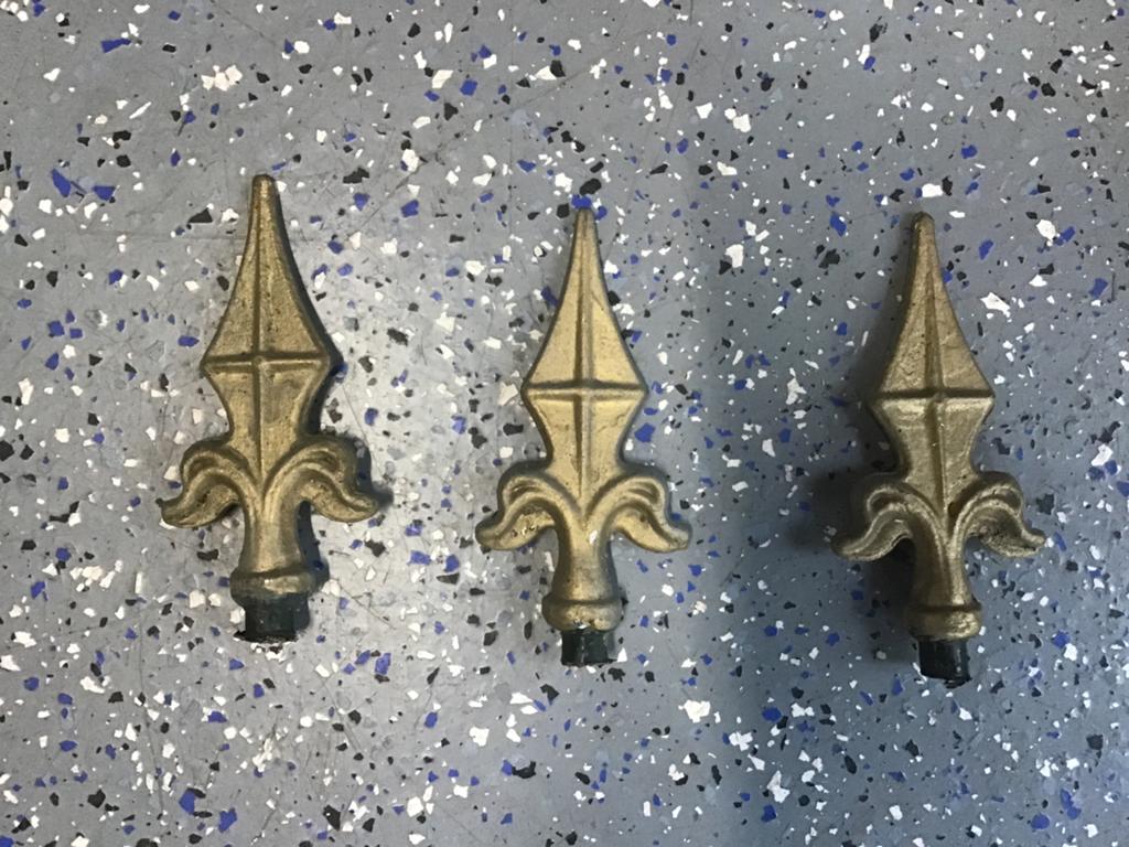Decoratieve gietijzeren ornamenten Franse lelie smeedijzer, Ophalen, Gebruikt