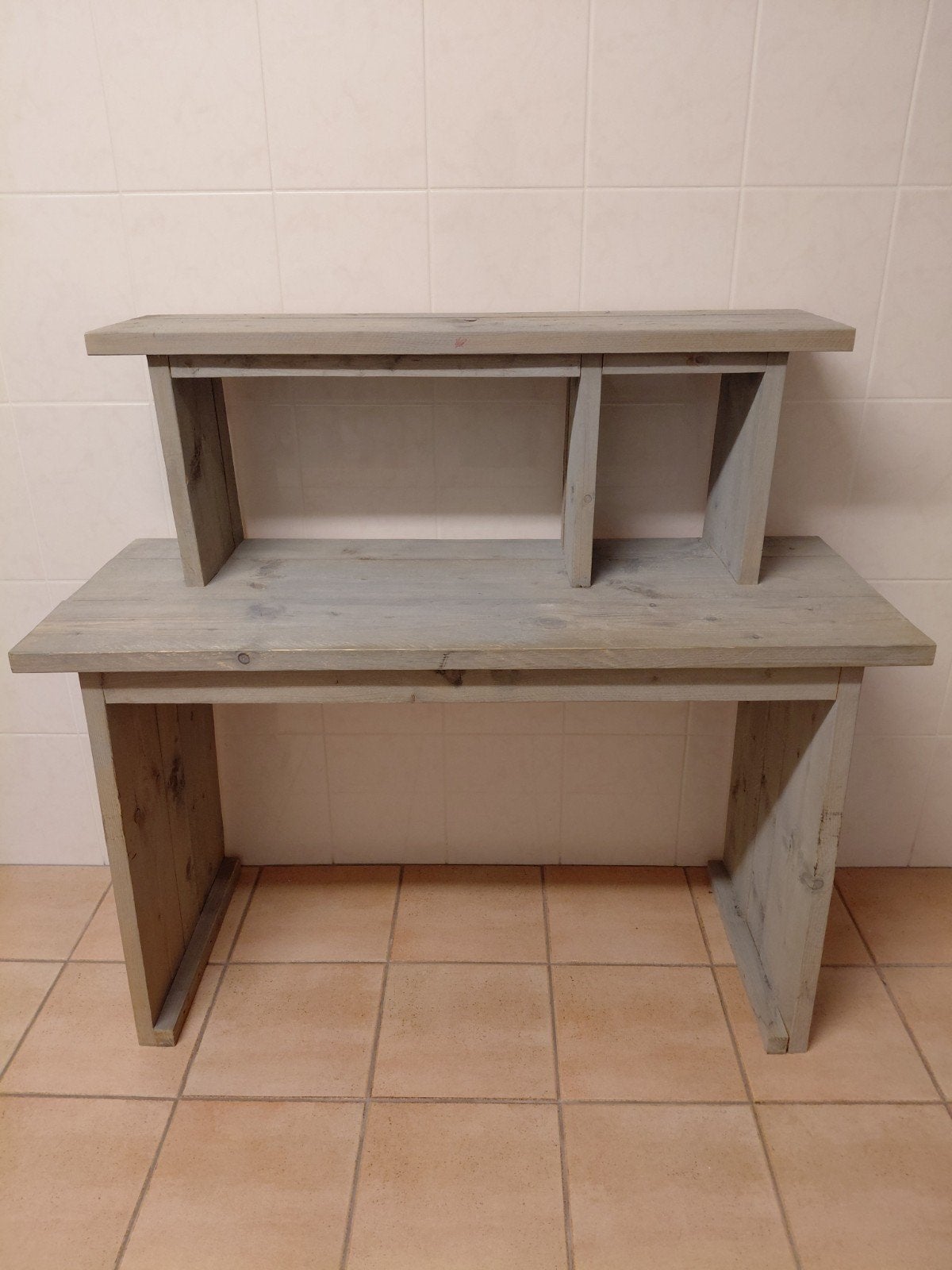 Steigerhouten bureautje, Ophalen, Hout, 50 cm, Zo goed als nieuw