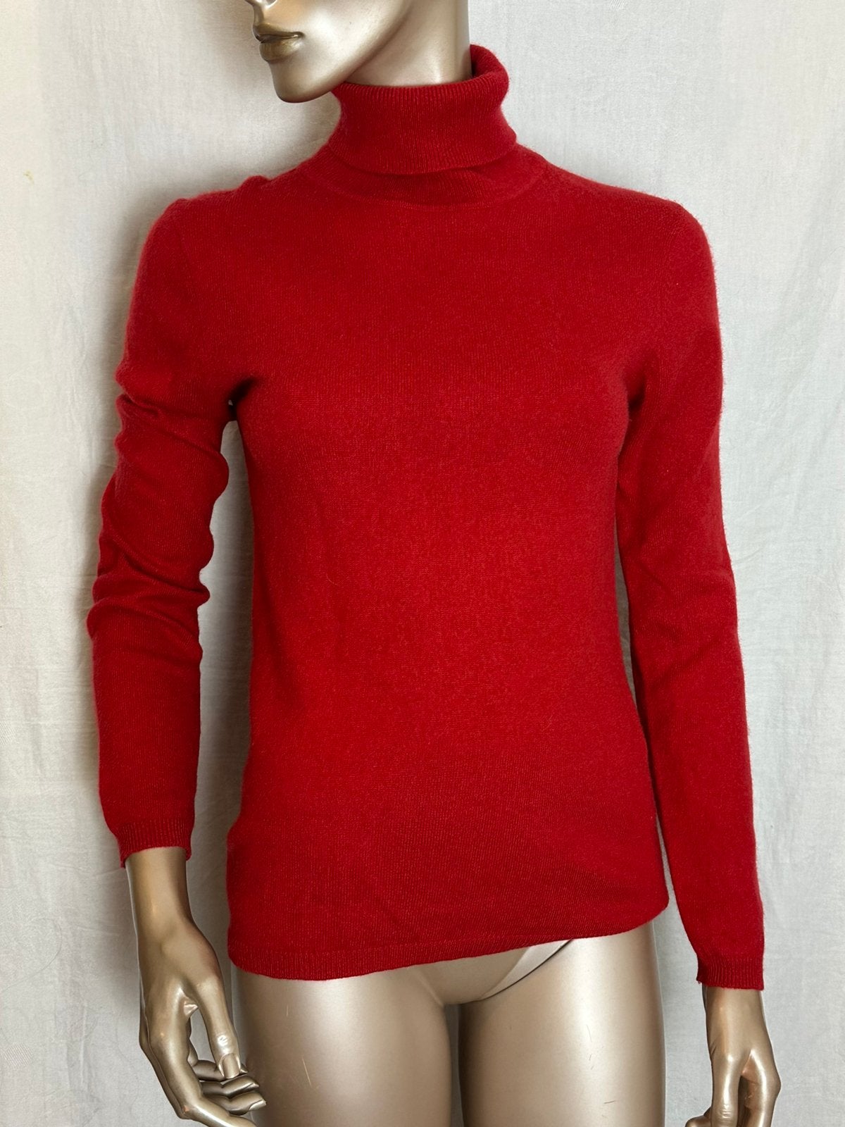 100% Cashmere trui maat M ( valt mt S), Kleding | Dames, Verzenden, Zo goed als nieuw, Maat 36 (S), Rood