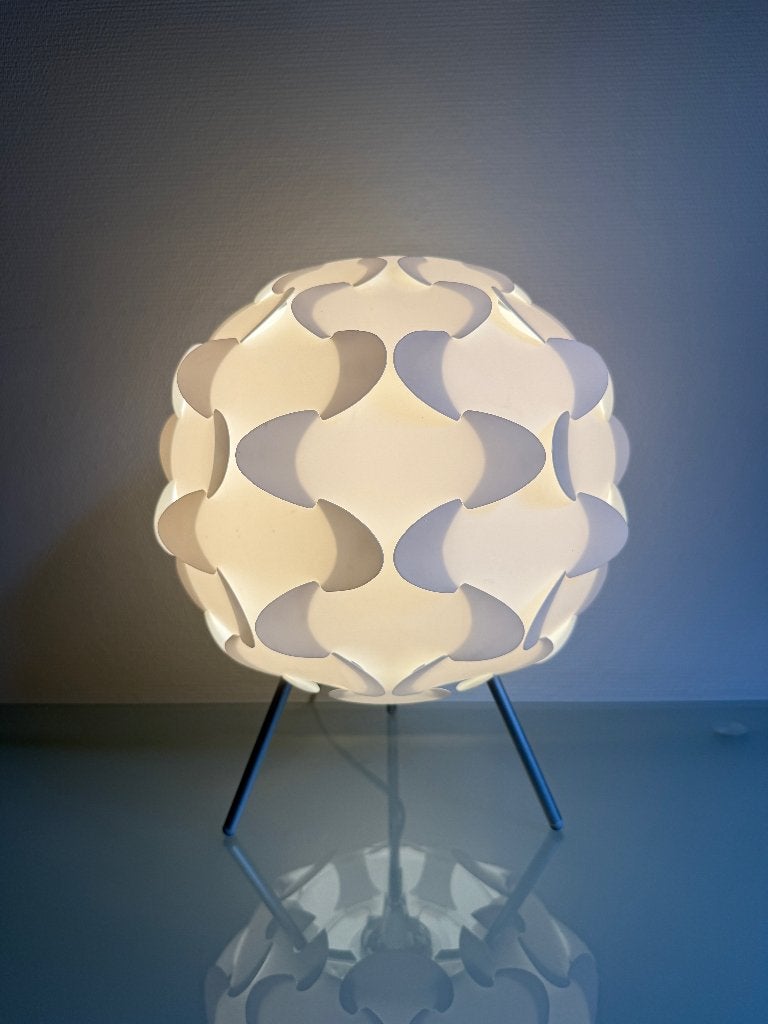 Vintage IKEA Fillsta tafellamp Gunner Jensen op pootjes, Vintage, 32 cm, Wit, IKEA