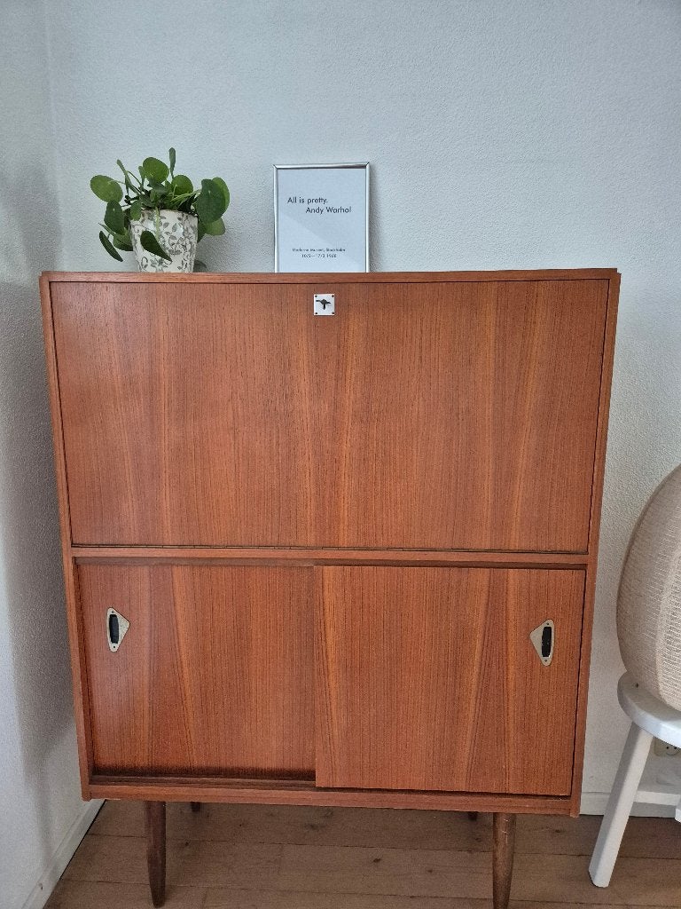 Midcentury vintage secretaire/kastje, Ophalen, Gebruikt