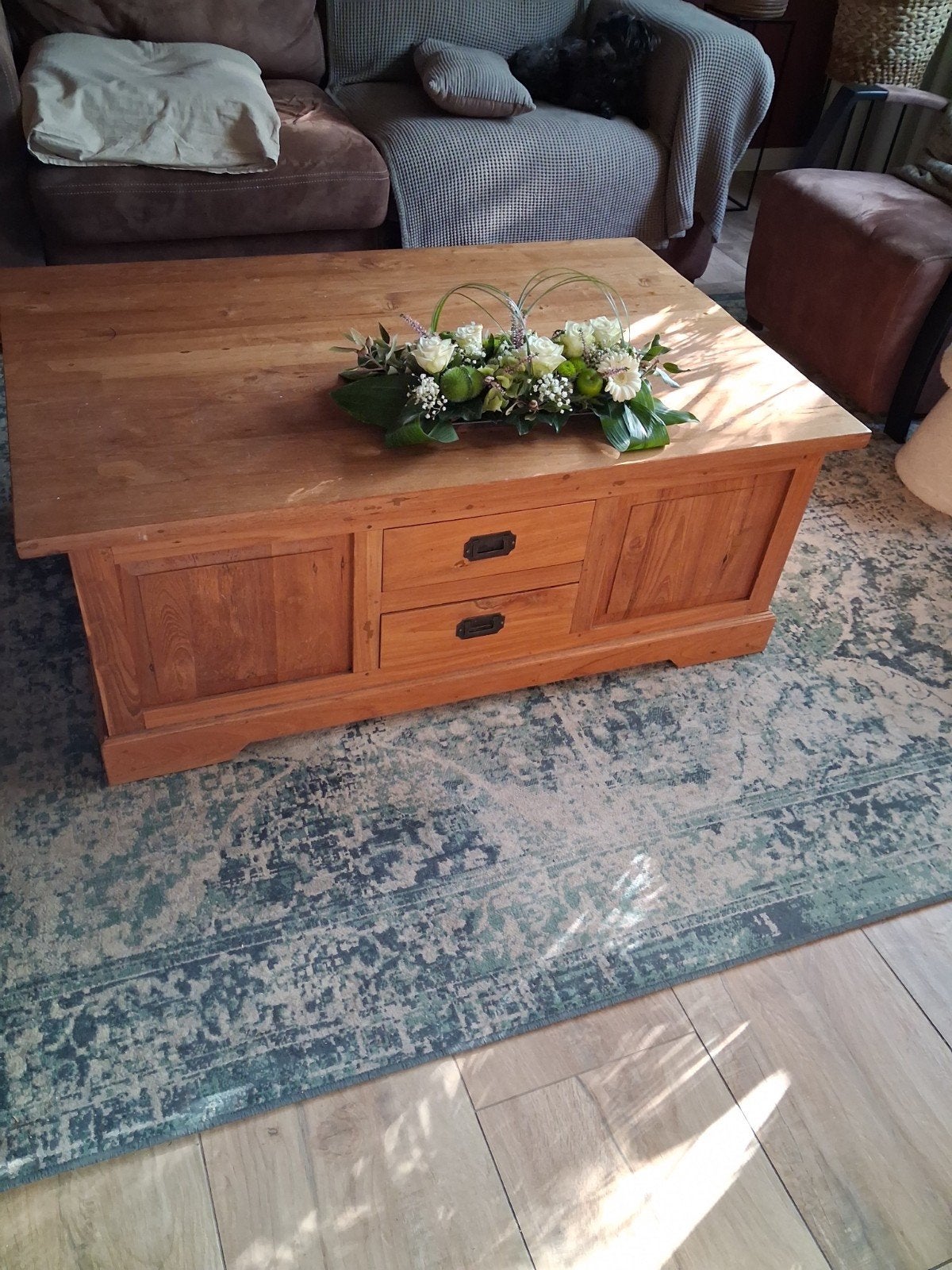 te koop salontafel teak, Huis en Inrichting, Ophalen, Rechthoekig, 100 tot 150 cm, 50 tot 100 cm