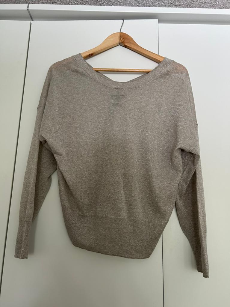 Massimo dutti top lurex maat S - in zeer goede staat, Ophalen of Verzenden, Zo goed als nieuw, Maat 38/40 (M), Korte mouw