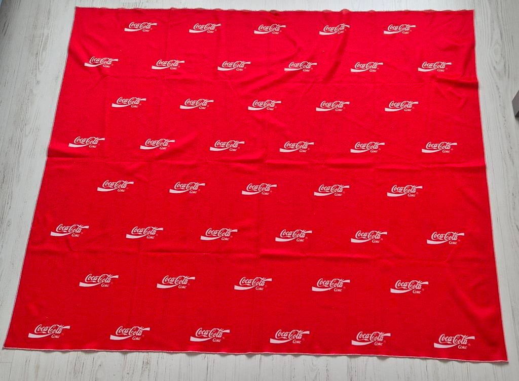 Coca-Cola Tafelkleed - Vintage Stijl Rood met Logo's, Verzenden, Gebruikt, Rechthoek