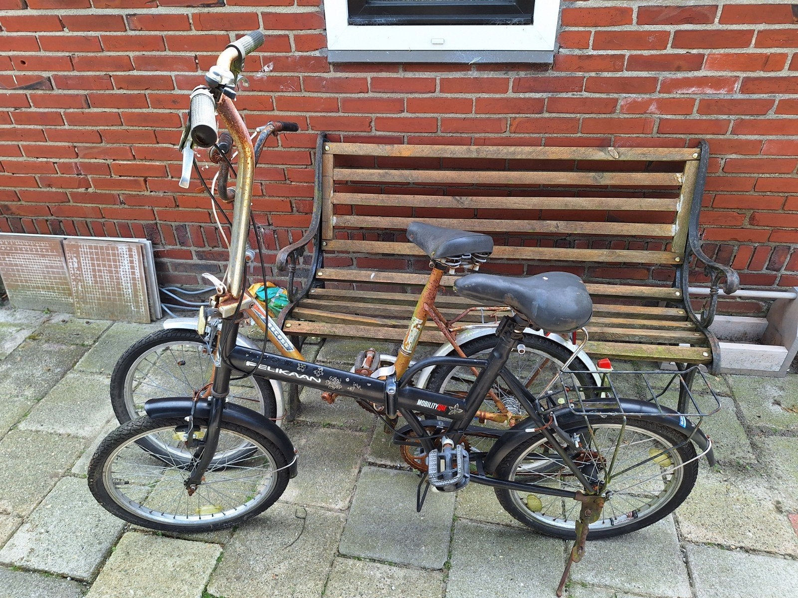 Een hoge vouwfiets en kleine vouwfiets, Fietsen en Brommers, Fietsen | Vouwfietsen, Ophalen, Gebruikt