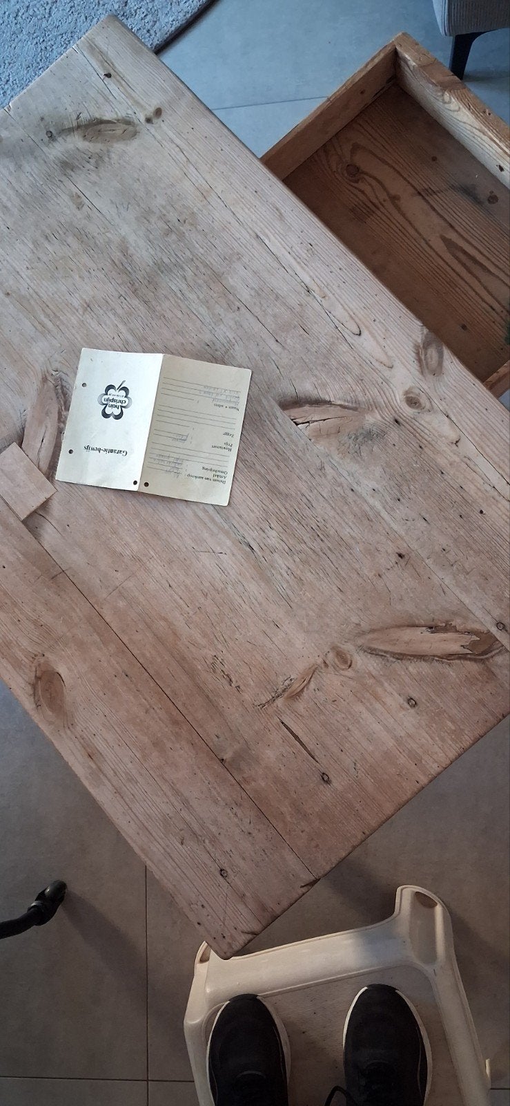 antieke salontafel, Ophalen