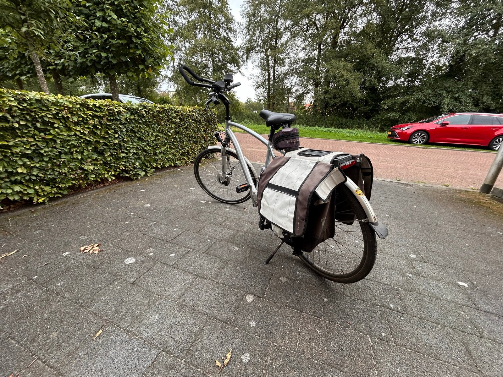 Gebruikte elektrische fiets met fietstassen, Flyer C5, Gebruikt, Versnellingen, 53 tot 57 cm, Ophalen