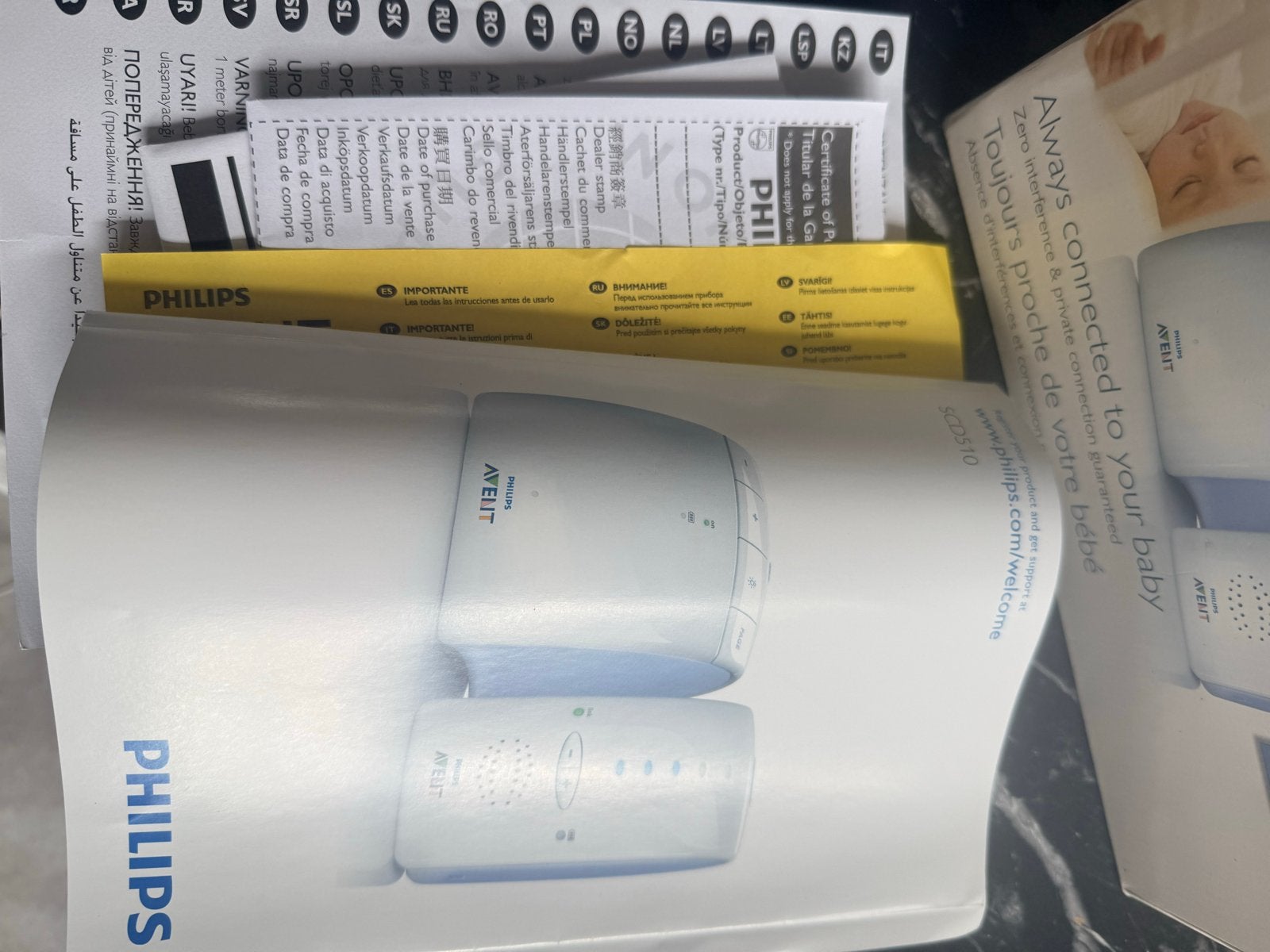 Philips Avent SCD510 DECT Babyfoon - Kristalhelder geluid, Ophalen of Verzenden, Gebruikt, 250 meter of meer, Digitaal