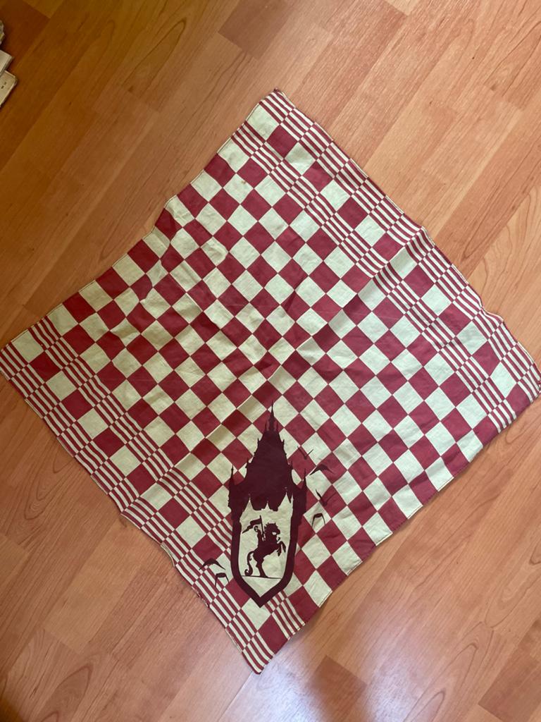 Efteling Ravelijn Doek - Schaakbordpatroon met Kasteel, Verzamelen, Ophalen of Verzenden, Zo goed als nieuw, Overige typen