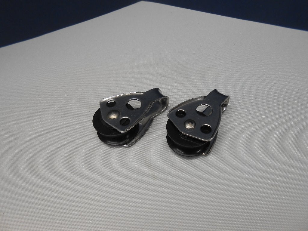 RVS Enkelschijfs Blok Katrol voor 6 - 8 mm lijn, Optiparts, Watersport en Boten, Ophalen of Verzenden, Nieuw, Lijn of Blok