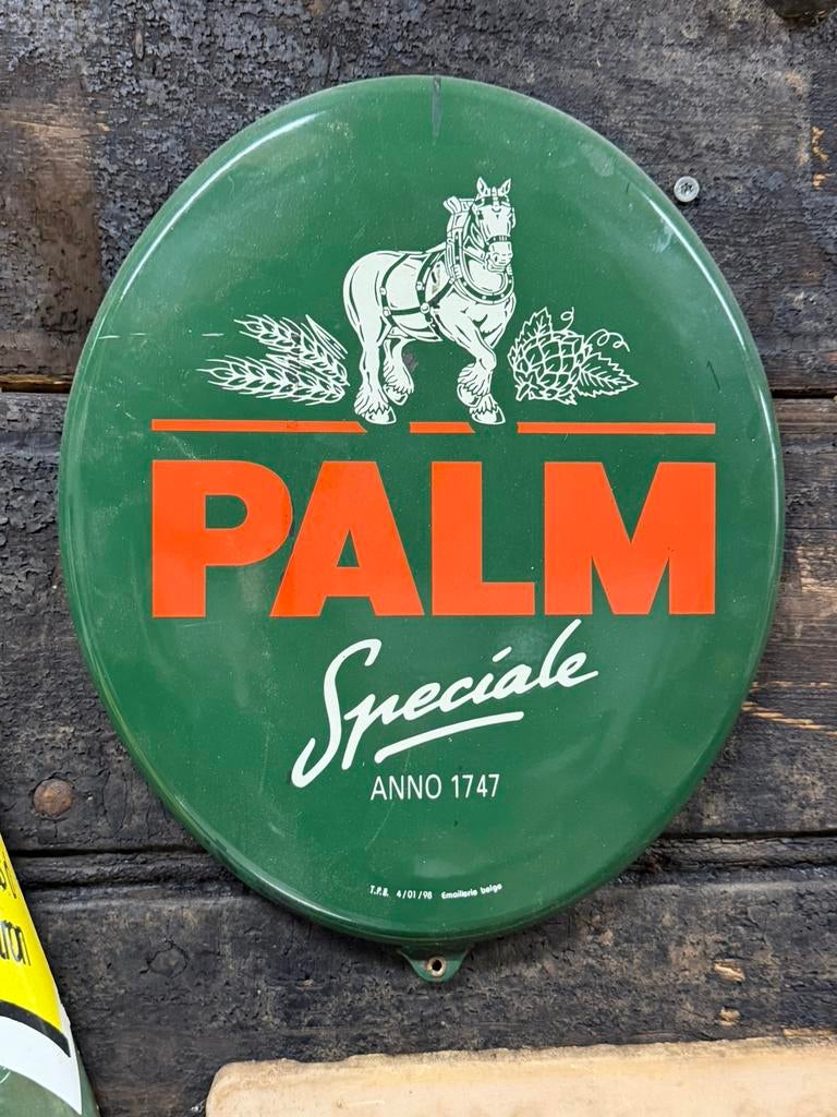 Reclamebord emaille, Ophalen, Zo goed als nieuw, Reclamebord, Plaat of Schild, Palm