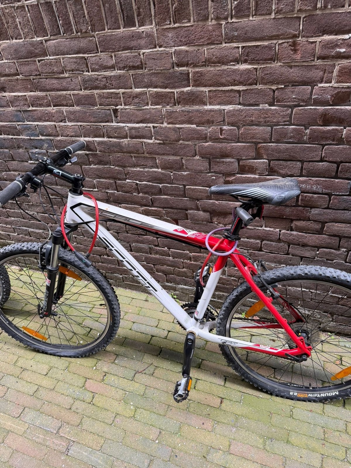 Scott Aspect Mountainbike - Wit/Rood, Fietsen en Brommers, Hardtail, Zo goed als nieuw, Dames, Schijfrem