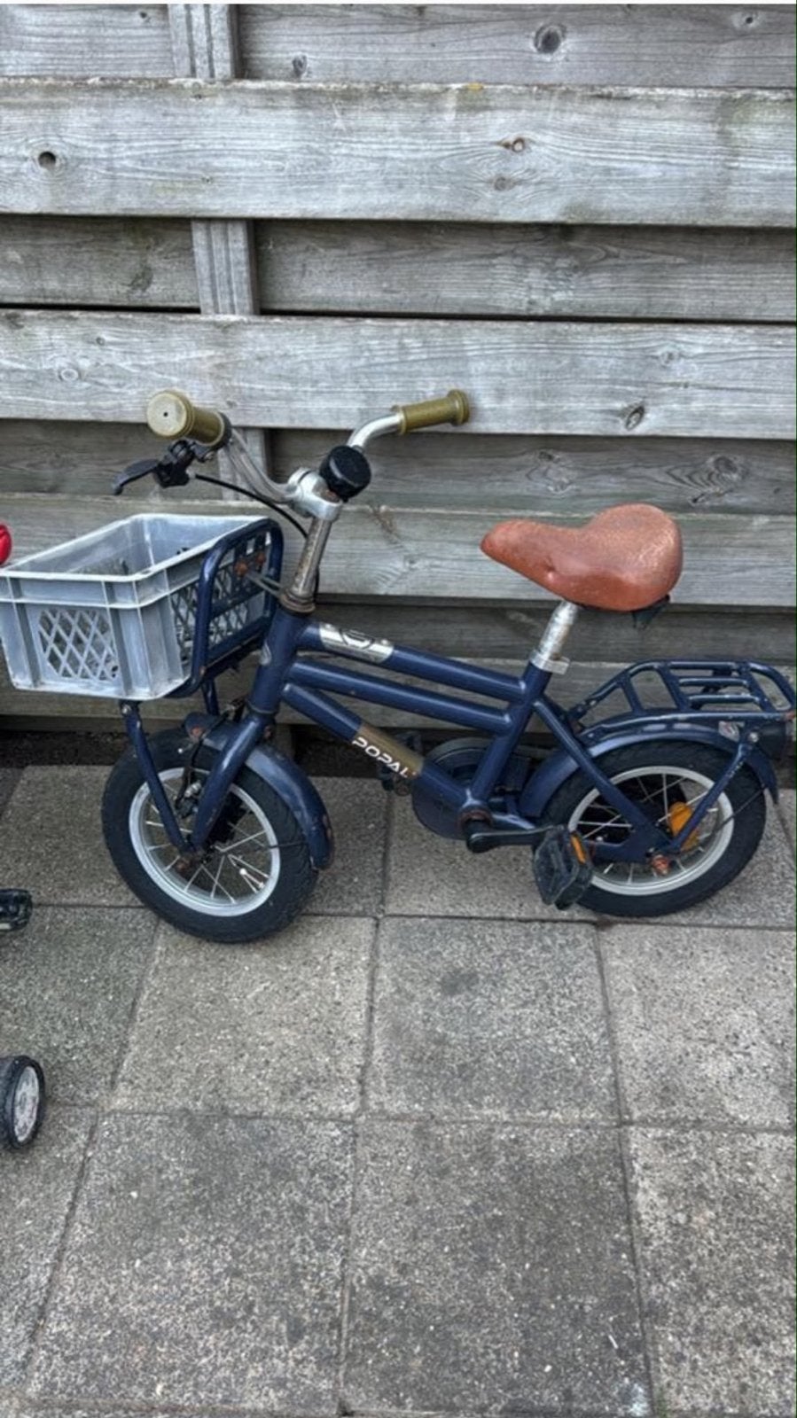 Popal kinderfiets 12 inch met mandje, Fietsen en Brommers, Fietsen | Kinderfietsjes, Ophalen, Gebruikt, Terugtraprem, Minder dan 16 inch