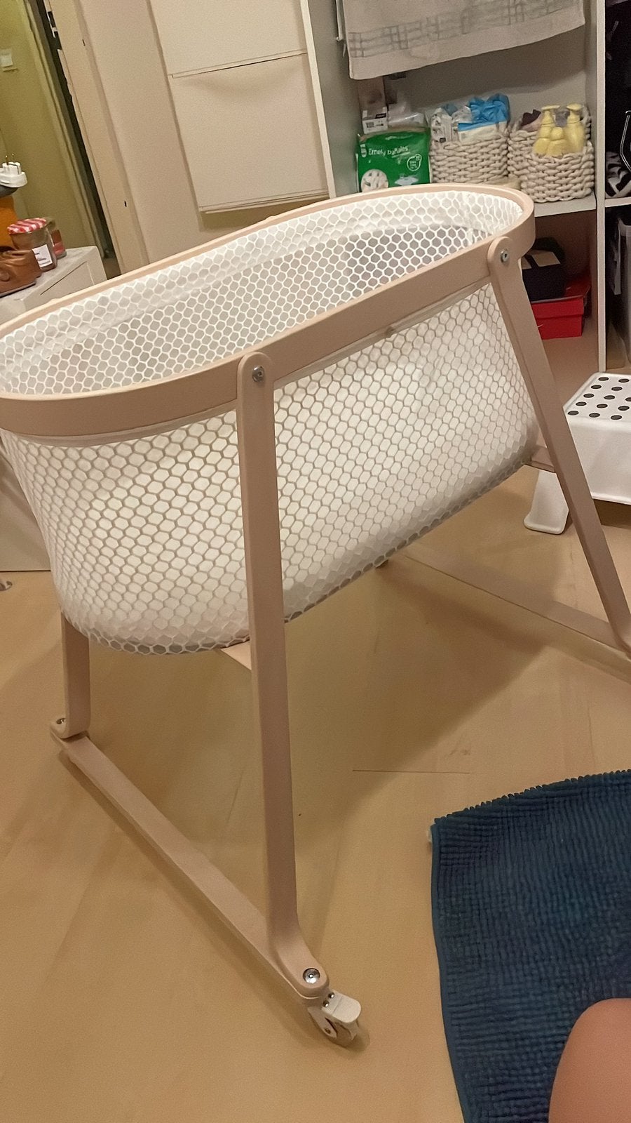 ÄLSKVÄRD Kinderbed/wieg met matras, berken, 40x73 cm, Ophalen, Zo goed als nieuw, Wieg