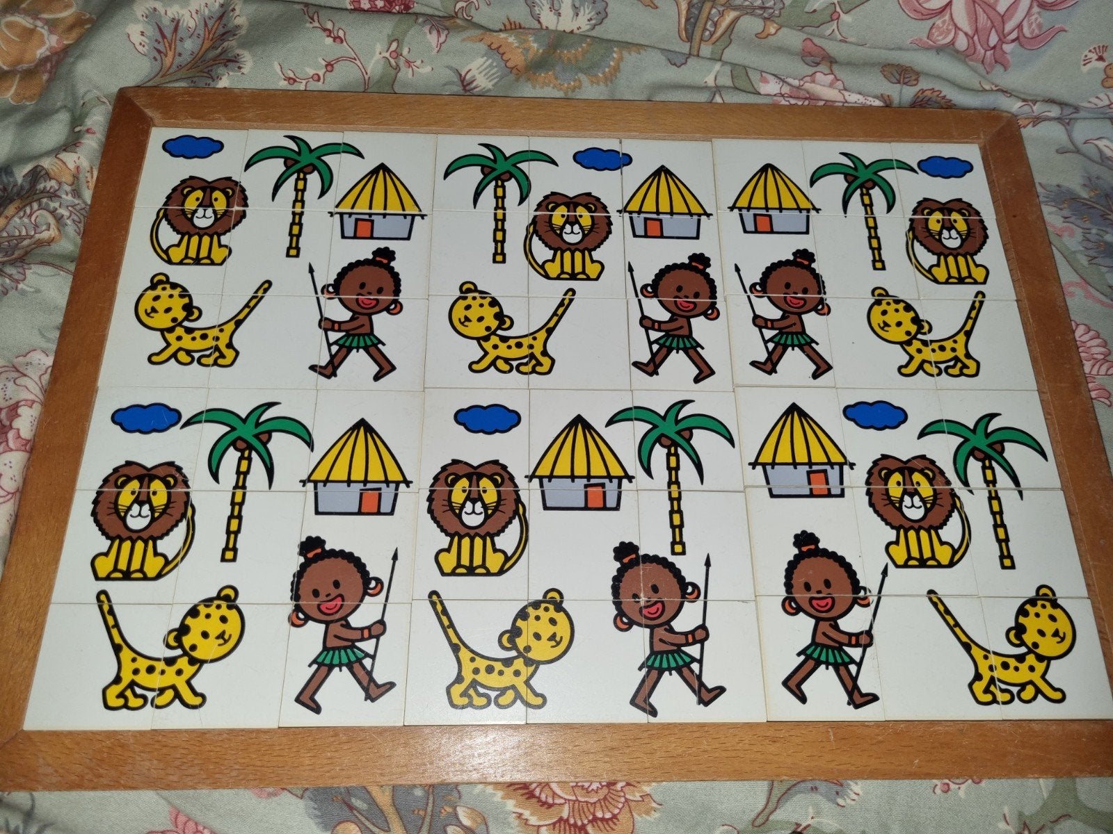 Educo Puzzel Afrika - Educatief houten legpuzzel, Ophalen of Verzenden, Gebruikt, Puzzelen