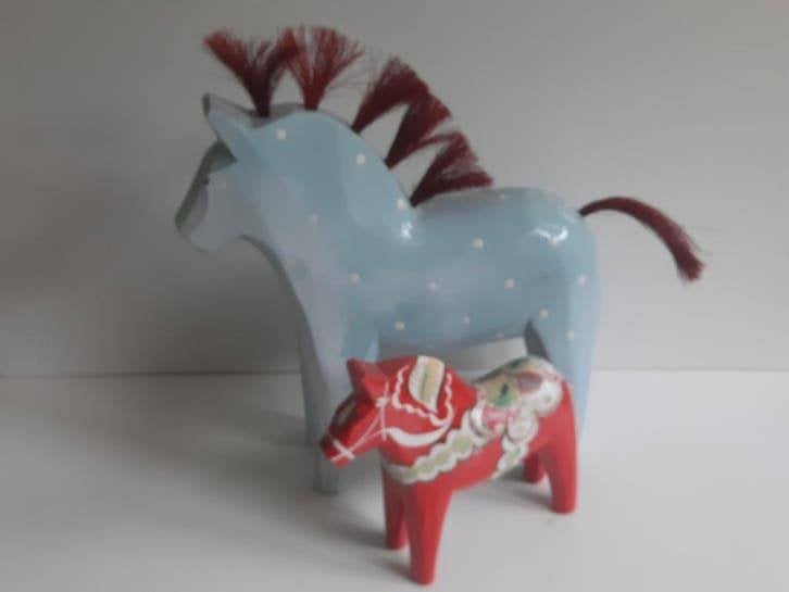 Scandinavische Dala paarden, Ophalen of Verzenden, Gebruikt, Hout, Scandinavisch