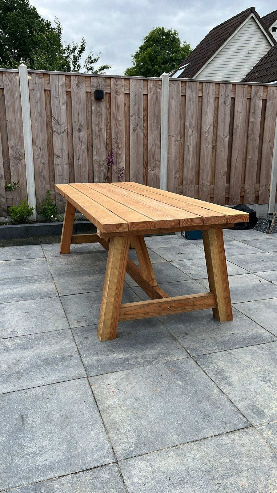 Douglas tuintafel, Ophalen, Zo goed als nieuw, Rechthoekig, Hout