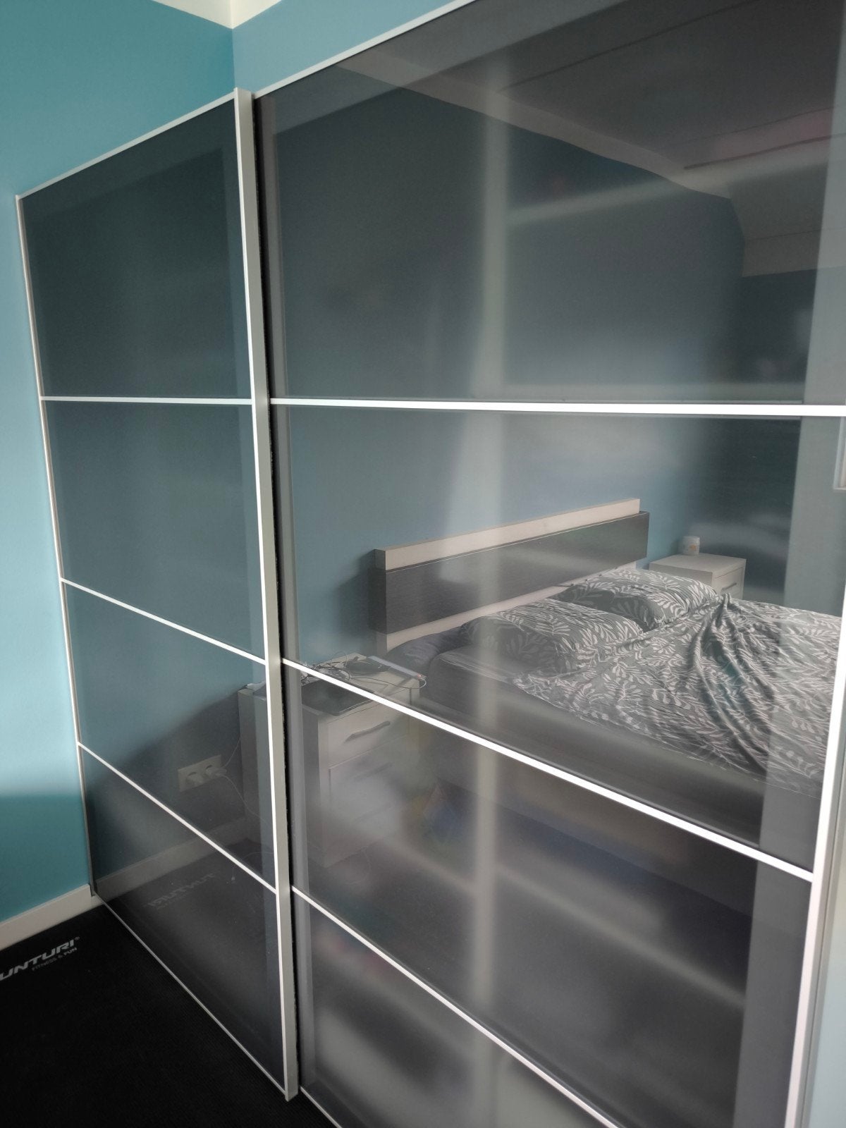 schuifdeuren met rail ikea €30.00, Ophalen, Glas, 200 cm of meer