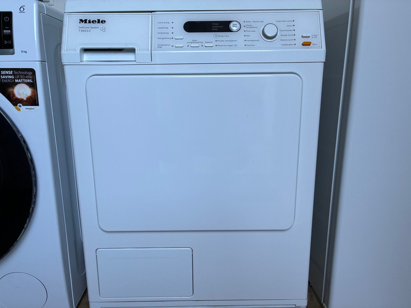 In Perfecte staat Weinig gebruikt prachtige Miele Condensdro, Witgoed en Apparatuur, Wasdrogers, Miele, Anti-kreukfase, 8 tot 10 kg