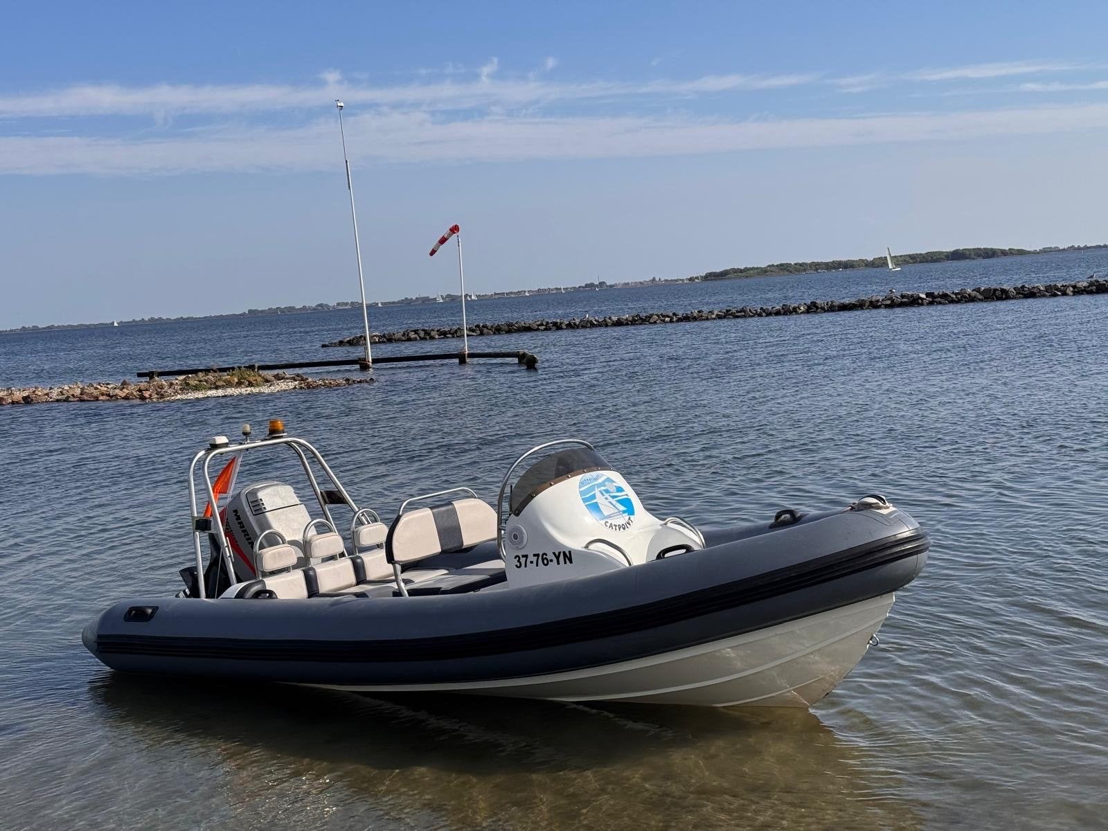 Rib eye motorboot 550 met Mercury 115 pk (nieuwe tube 2025), Ophalen, Overige merken, Gebruikt, Rubber