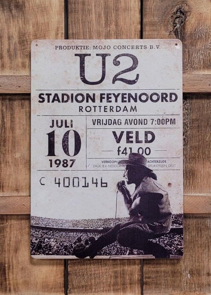 U2 Feyenoord station reclamebord van metaal wandbord deco, Verzamelen, Info@deconoord.nl, Deco Noord, Nieuw, Ophalen of Verzenden