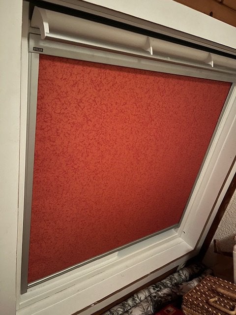 2x VELUX verduisterend rolgordijn oranje GGL 4 (114x118), Overige materialen, Overige merken, 114 cm, Oranje