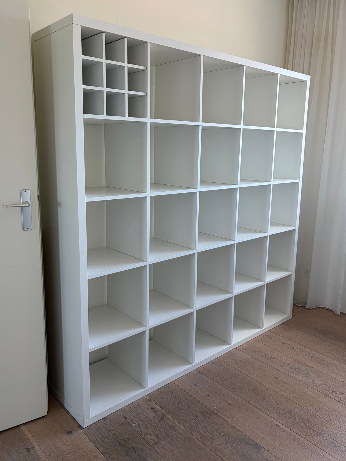 Witte vakkenkast met wijnrek, Huis en Inrichting, Ophalen, Gebruikt, 150 tot 200 cm, 150 tot 200 cm
