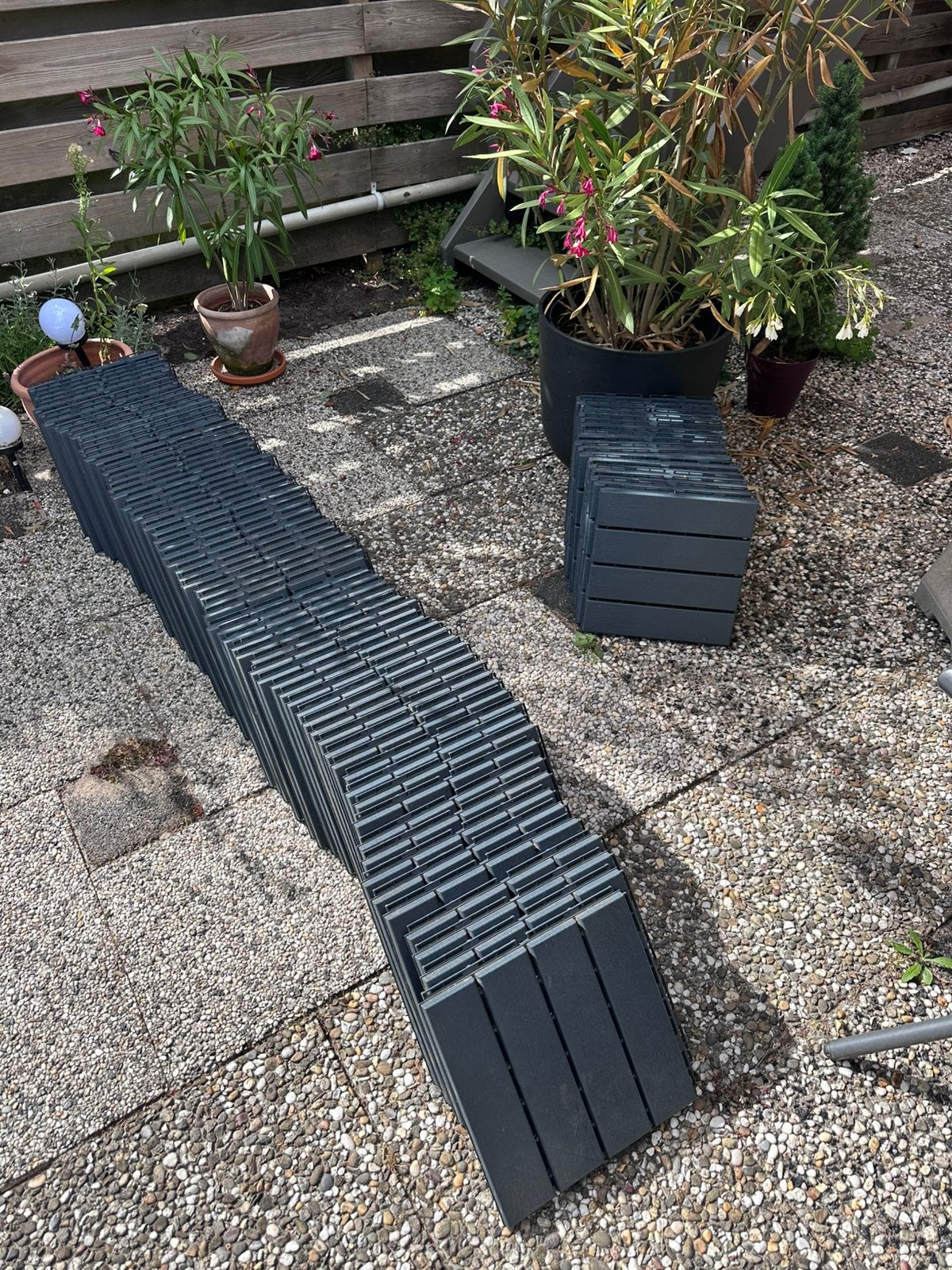 IKEA runnen tegels, Tuin en Terras, Terrasdelen en Vlonders, Ophalen, Zo goed als nieuw, Kunststof